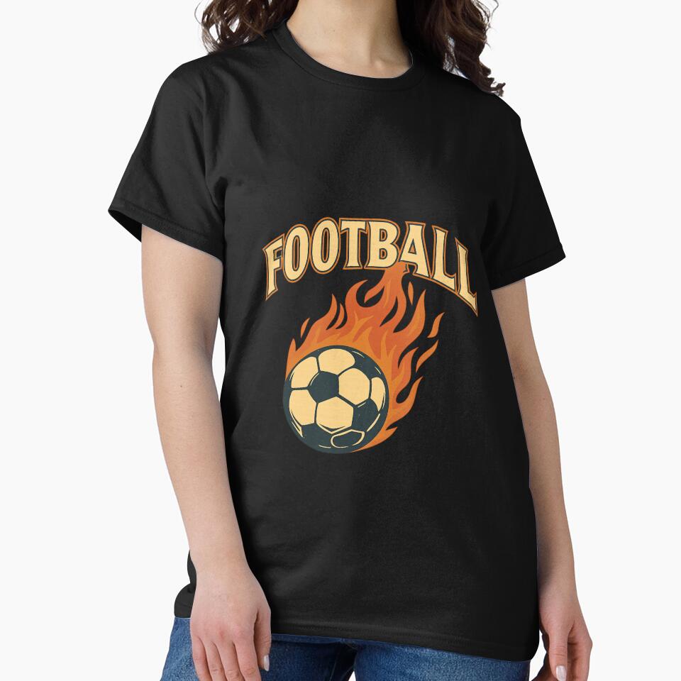 Football Flames – Vintage Soccer Ball Design for True Fans by darkan1 Unisex , , , Long Sleeve Tee