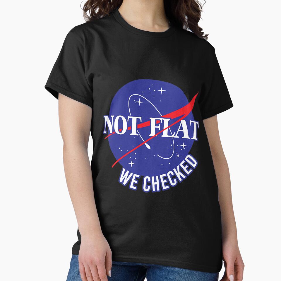 Nasa Not Flat We Checked by JoeRusconi Unisex , , , Long Sleeve Tee