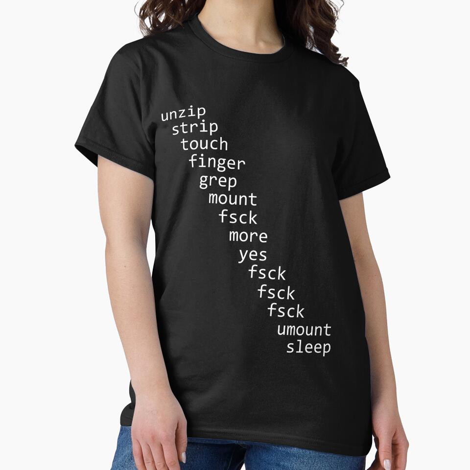 Unix Linux Programmer Sys Admin Sexy Shell Script T-Shirt by Creekman Designs