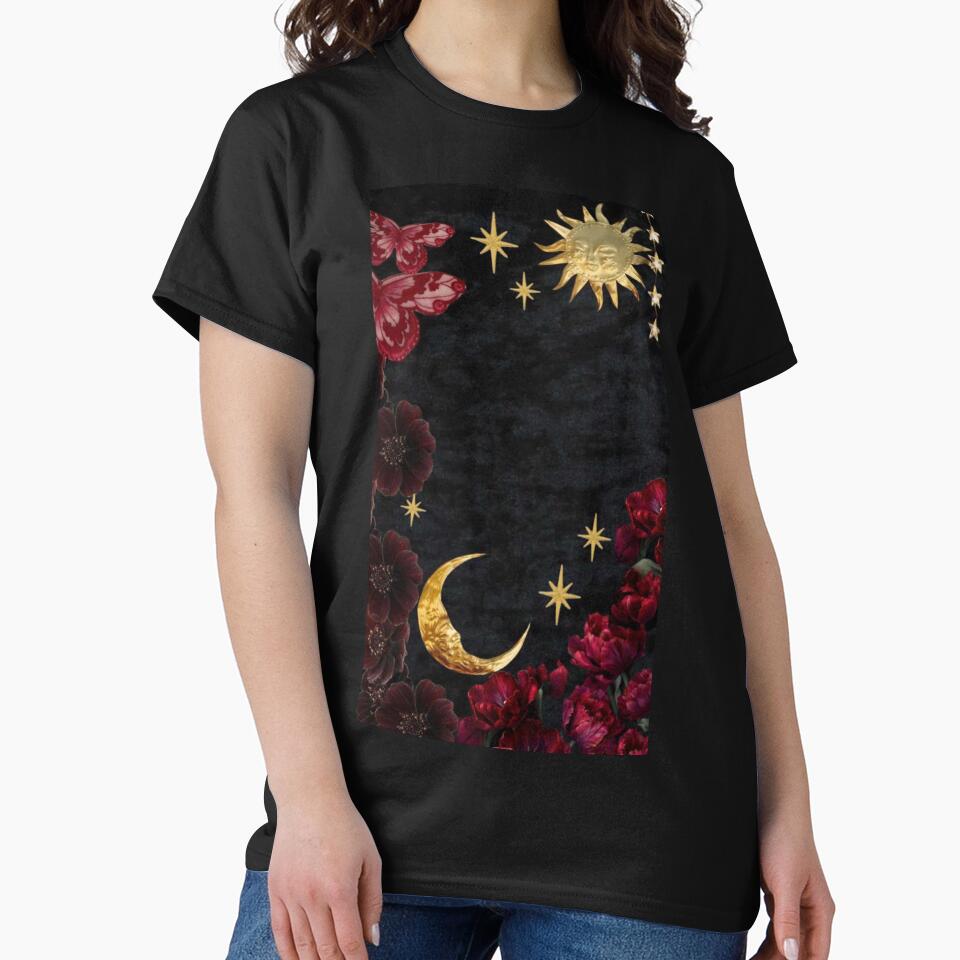 whimsigoth sun and moon 90s celestial velvet and gold by BrontesWhimsyStore