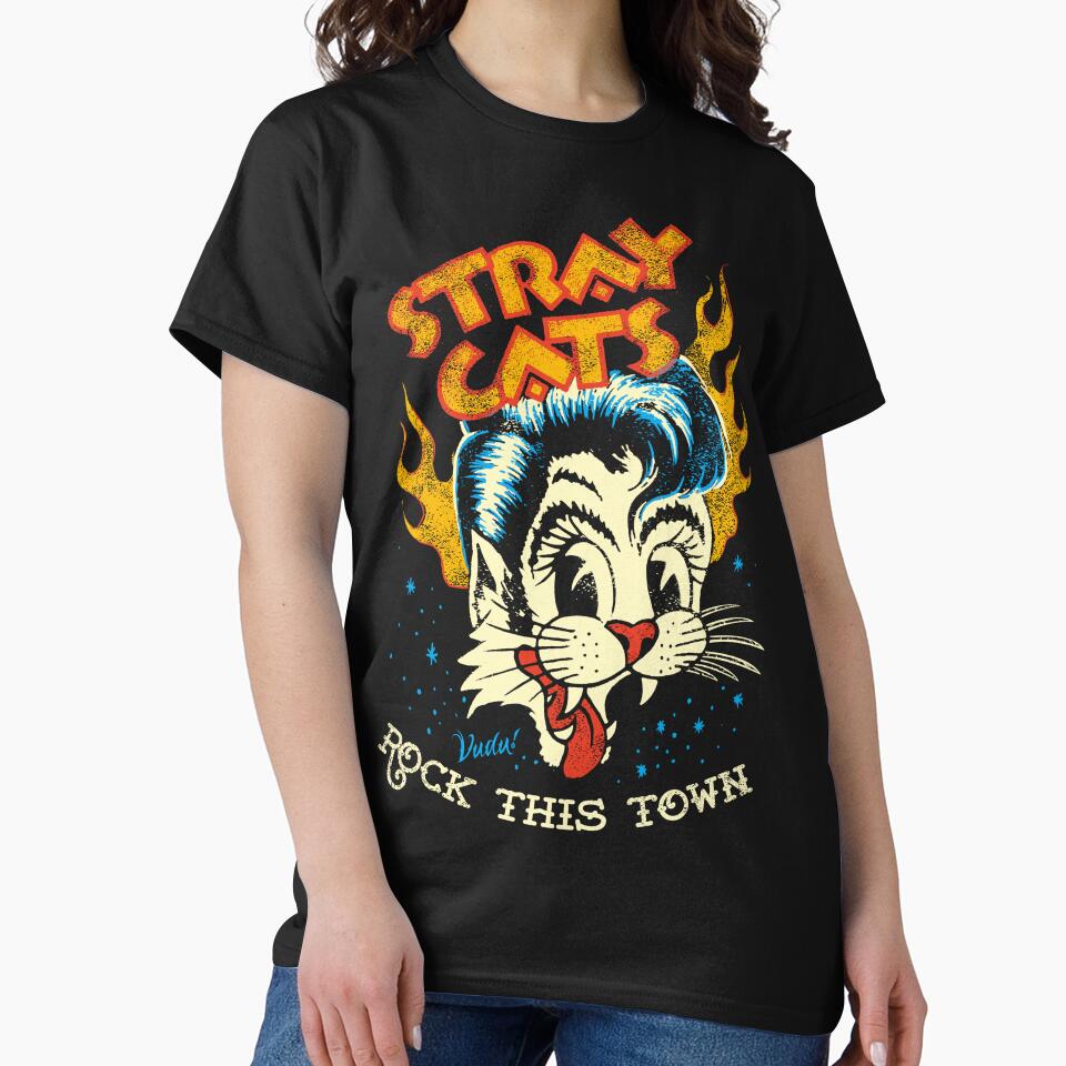 Retro Feline Rocker in Vintage Style Black by Vudu! ⚡ Studio