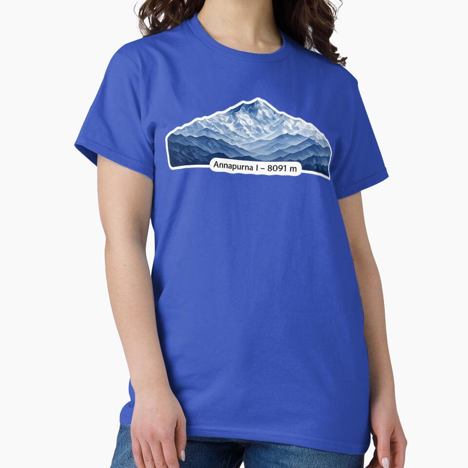 Annapurna I 8091 m – Minimalist Himalayan Mountain Sticker by GabeMountainArt