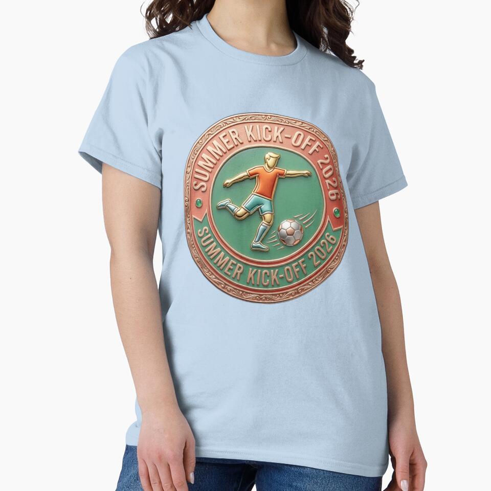 Summer Kick-Off 2026 Soccer Season Luxury Emblem by Fatomfatom Unisex , , , Long Sleeve Tee