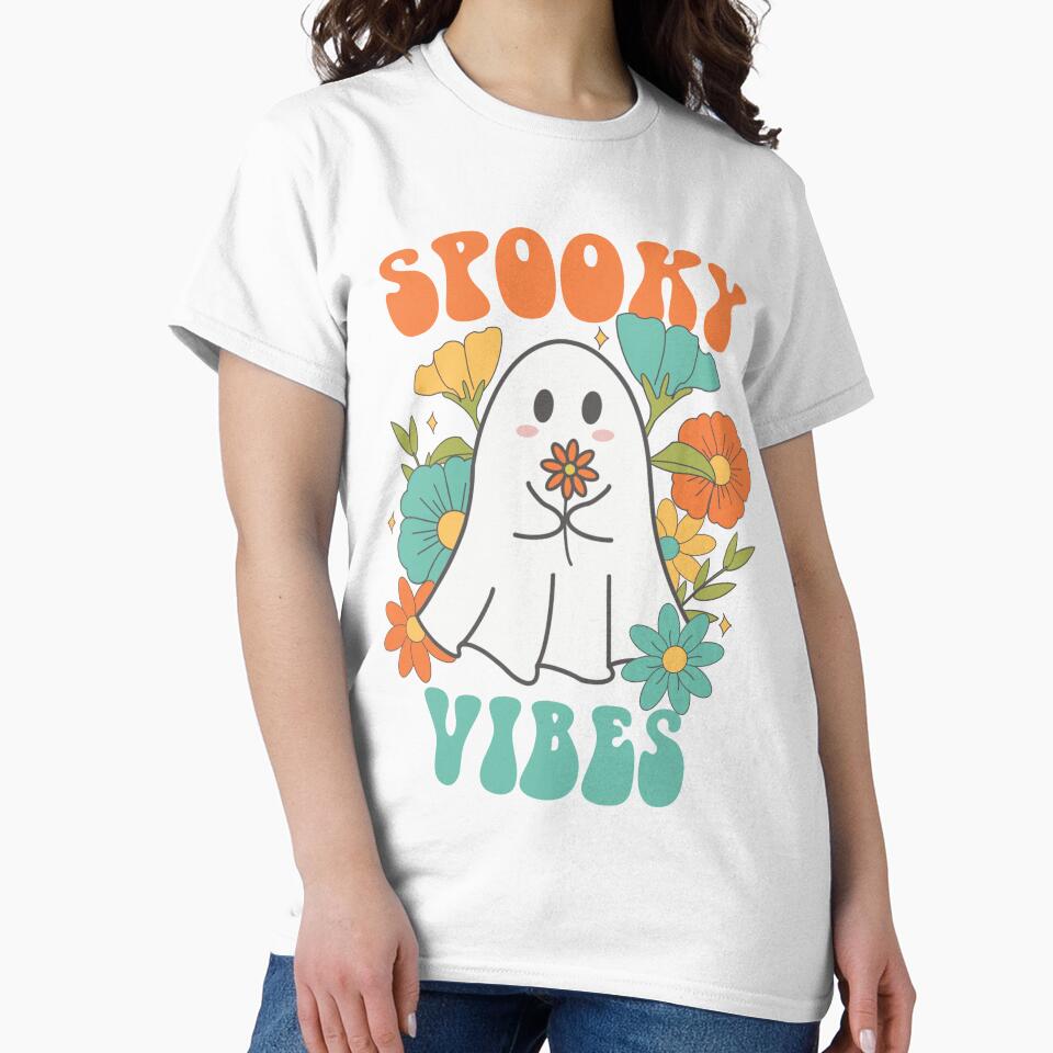 Retro Halloween, Spooky Vibes, Groovy Boho Halloween, Halloween Vibes, Groovy Ghost, Cute halloween by happylilclouds