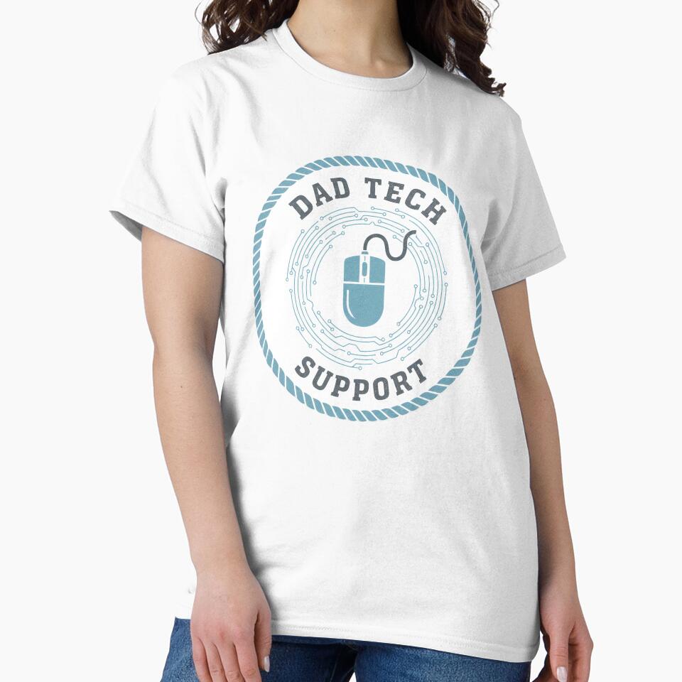 Dad Tech Support Retro Badge by Teeny Quities