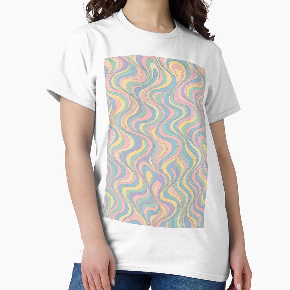 Pastel Retro Wavy Lines Seamless Pattern by weirdfishes123