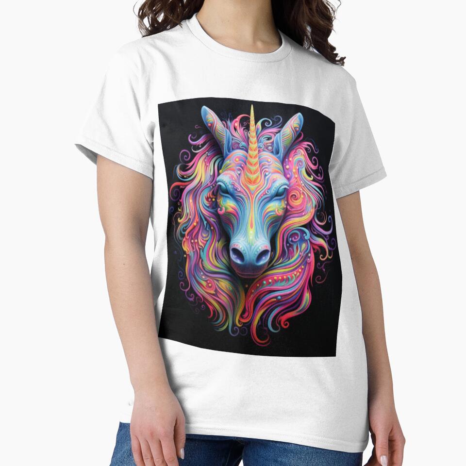 Unicorn Dreams Fantasy Portrait by TeesByMark