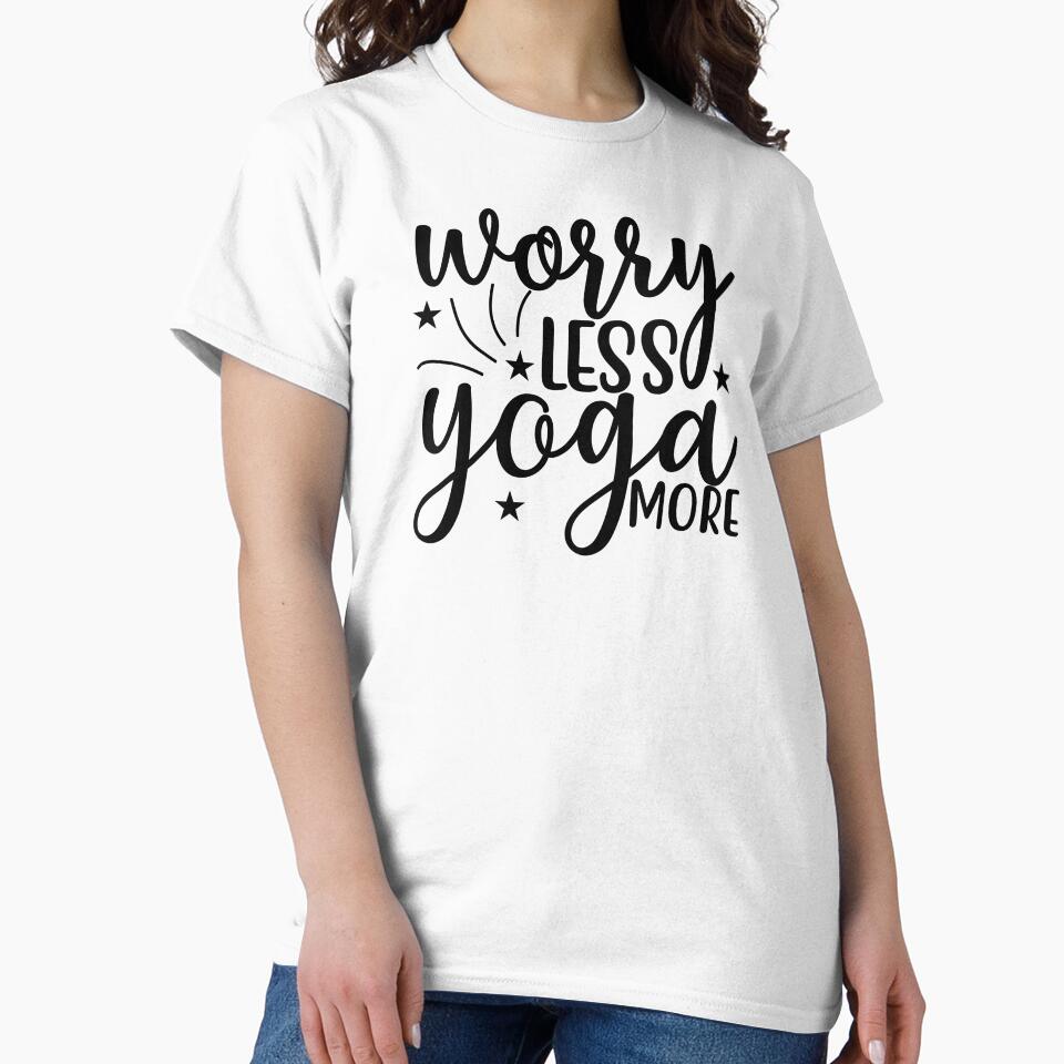 Yoga Saying Worry Less Yoga More Motivational Quote by SoccaTamam