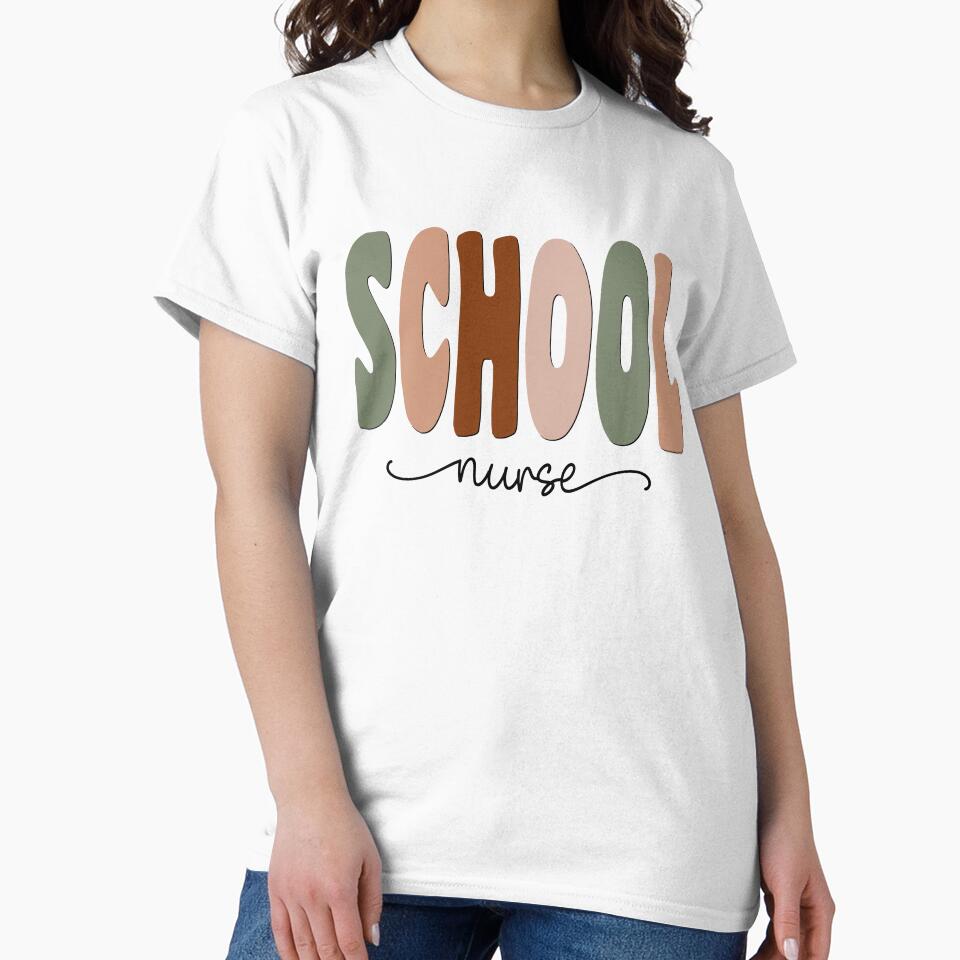 School Nurse Boho Retro Script Design by mysticblvd