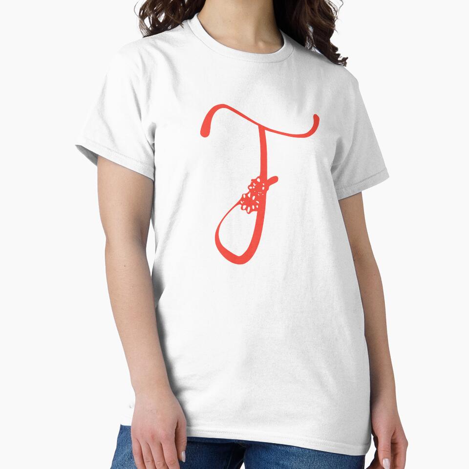 Floral Initial monogram J by Creative-draw