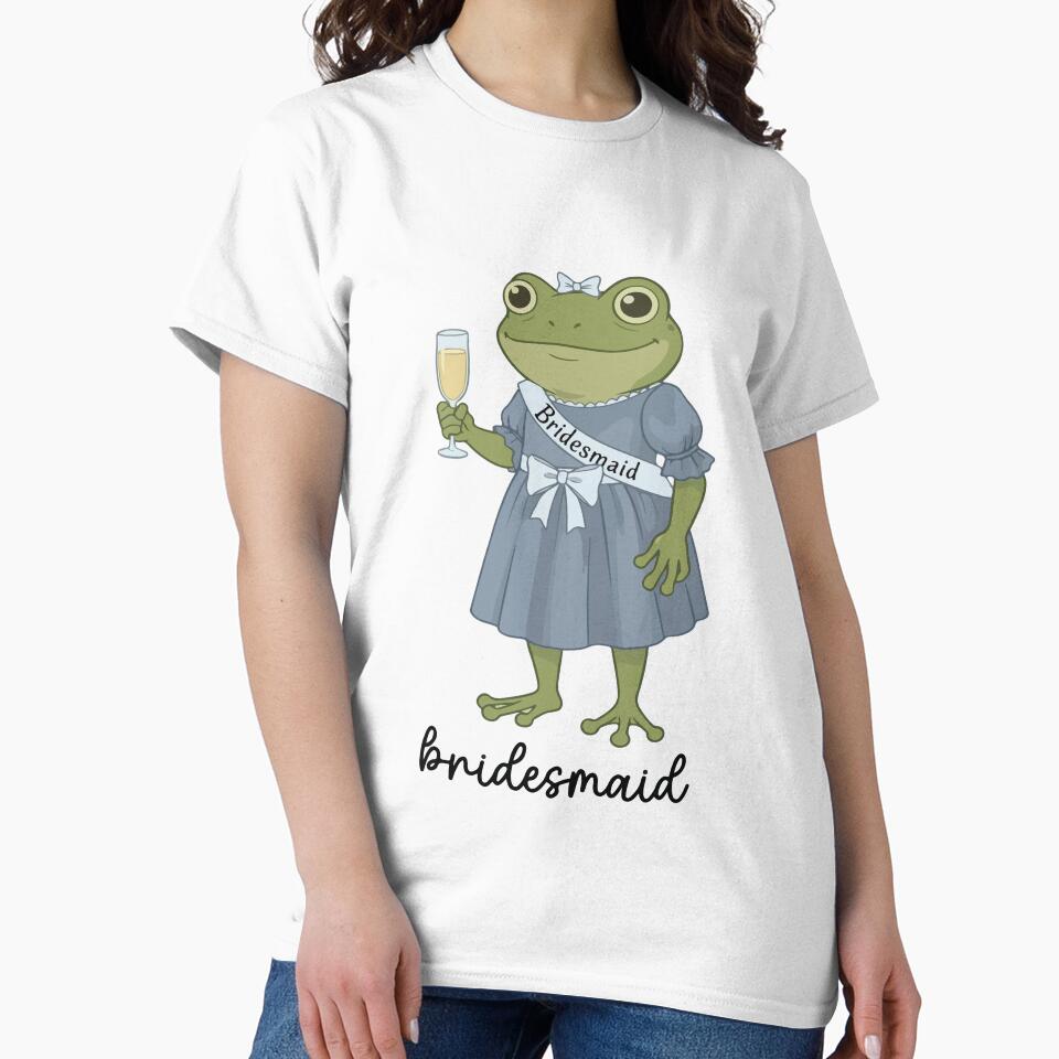 Retro Bridesmaid Frog Bachelorette Party Wedding Squad Funny by kiralynstration