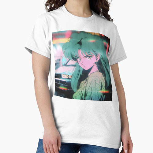 80s Anime Retro Girl Car Japanese Aesthetic City Pop by glasseskyodai