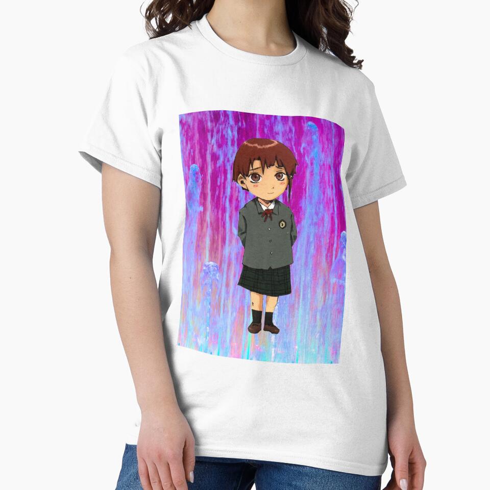 Chibi Lain Cute Vaporwave Gradient Design by MerikuroCreates