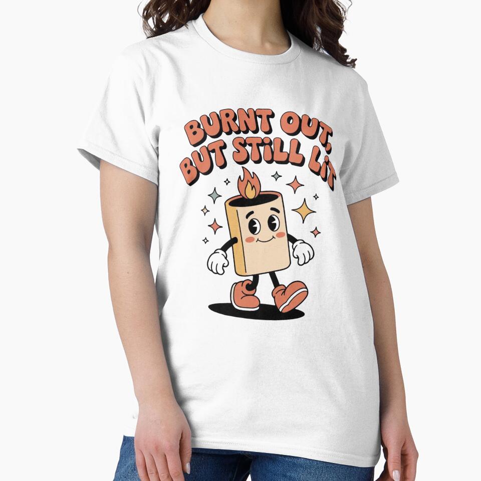 Retro “Burnt Out But Still Lit” – Cute Matchstick Design in Vintage Colors by ARTReMi