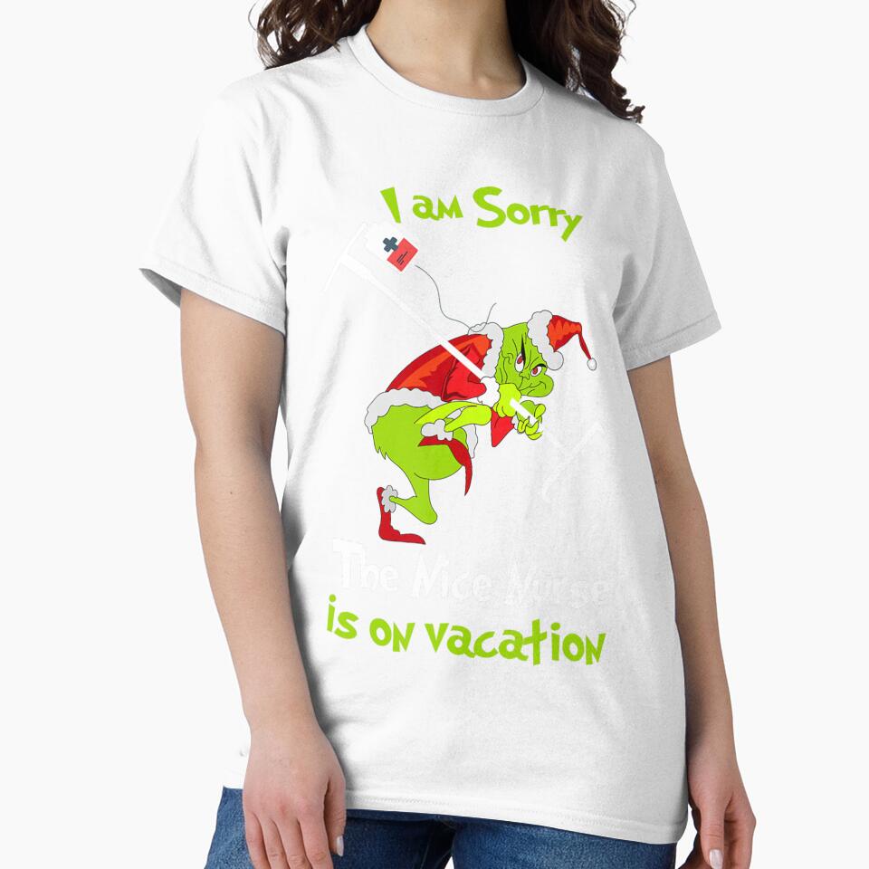 Grinch Funny Nurse Vacation Christmas Humor Design by Kasey Wolfe