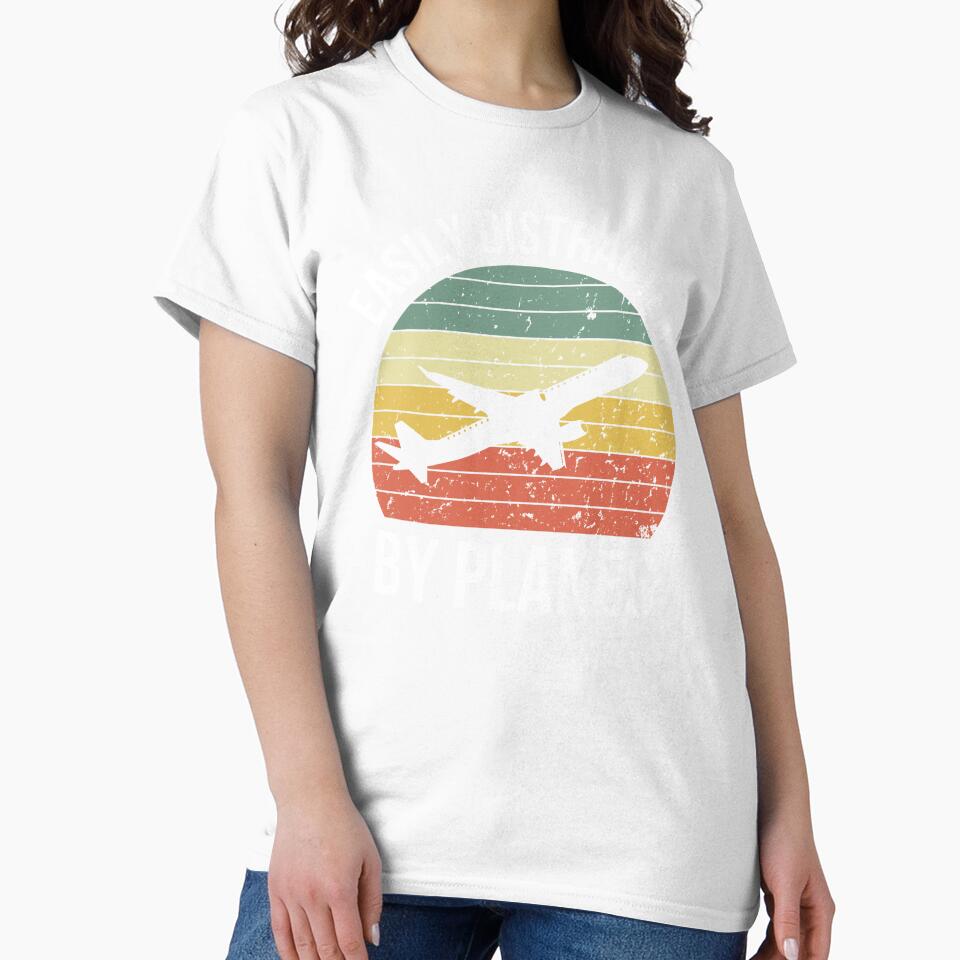 Easily Distracted By Planes Vintage ( Pilot Gift ) by i-longmanshop
