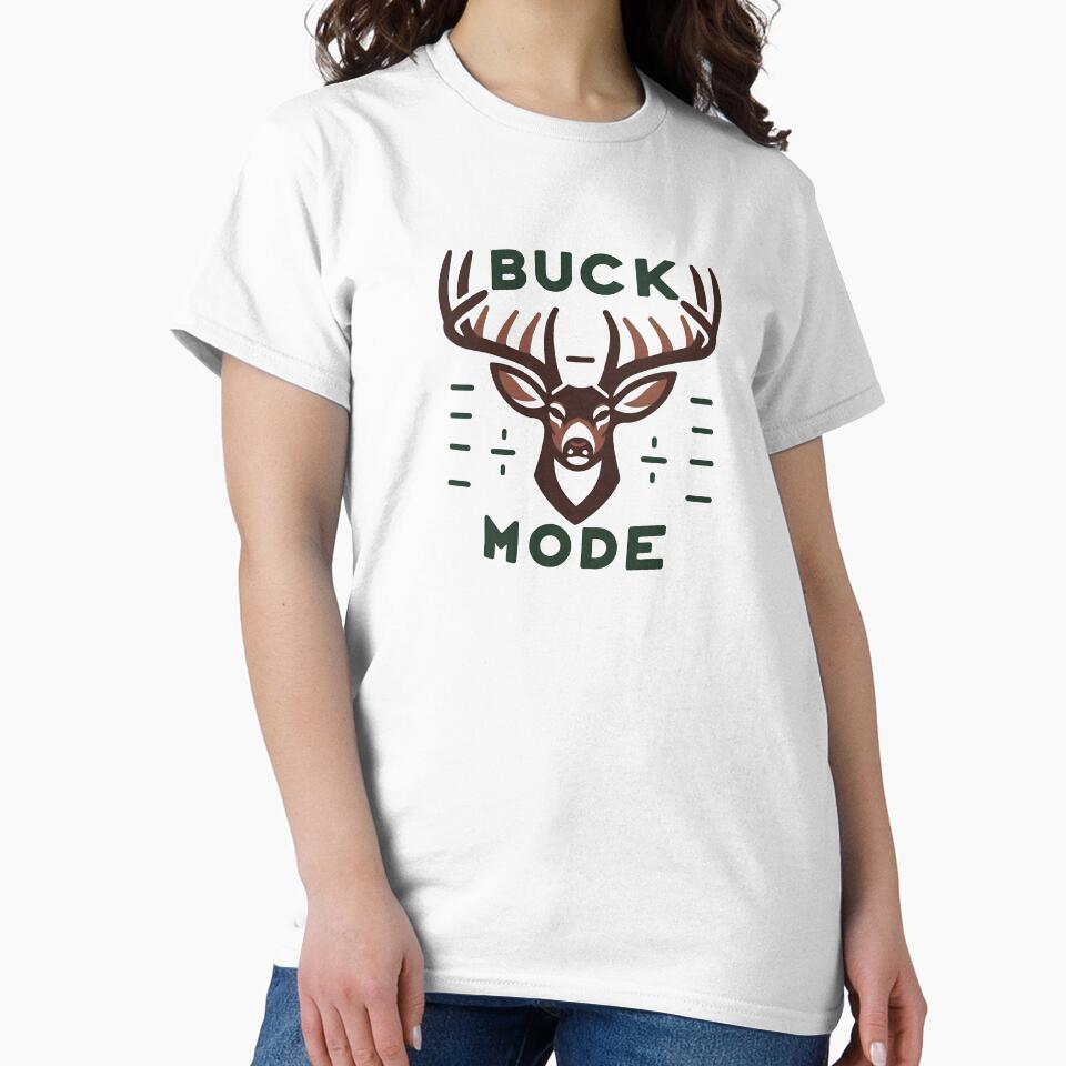 Buck Mode Funny Deer Hunting Antlers Graphic by Smoking_Animals