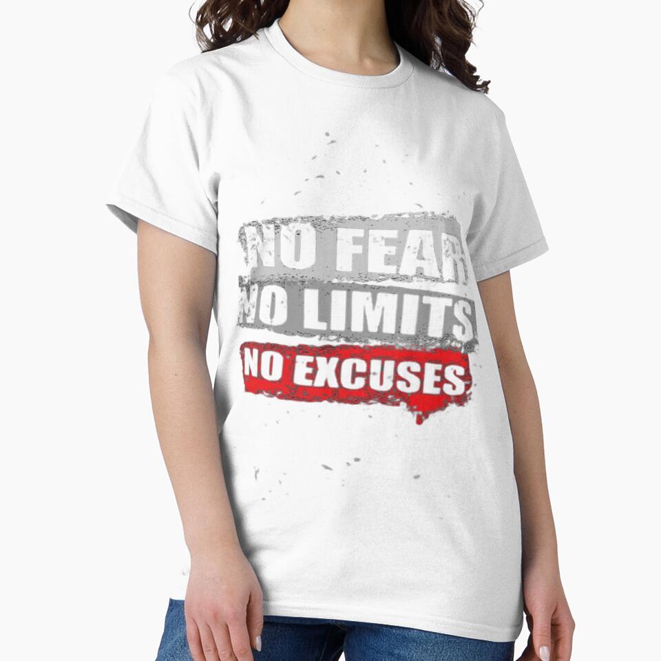 No fear no limits no excuse illustration premium design by truemoneyman