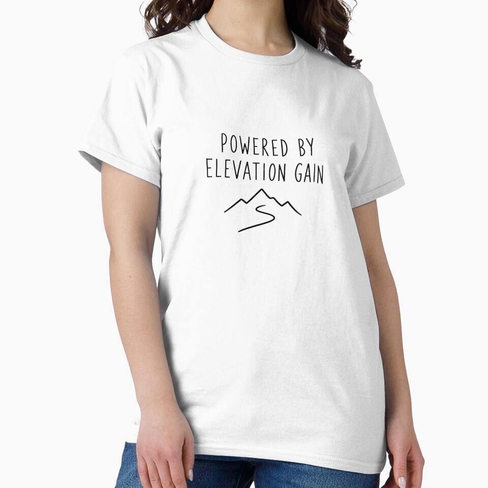 Powered By Elevation Gain | Trail Running Humor by Earn Your View Trail Company
