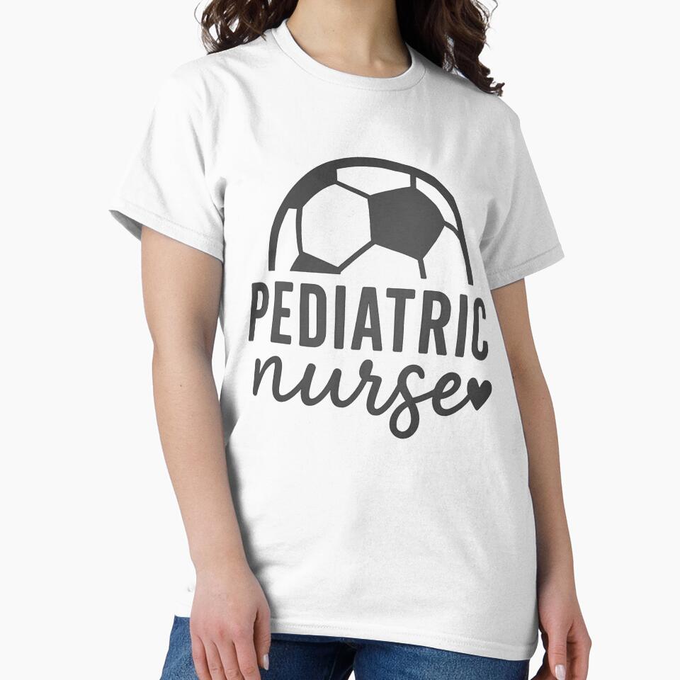 Minimalist Pediatric Nurse Soccer Logo by Giuggimade Unisex , , , Long Sleeve Tee
