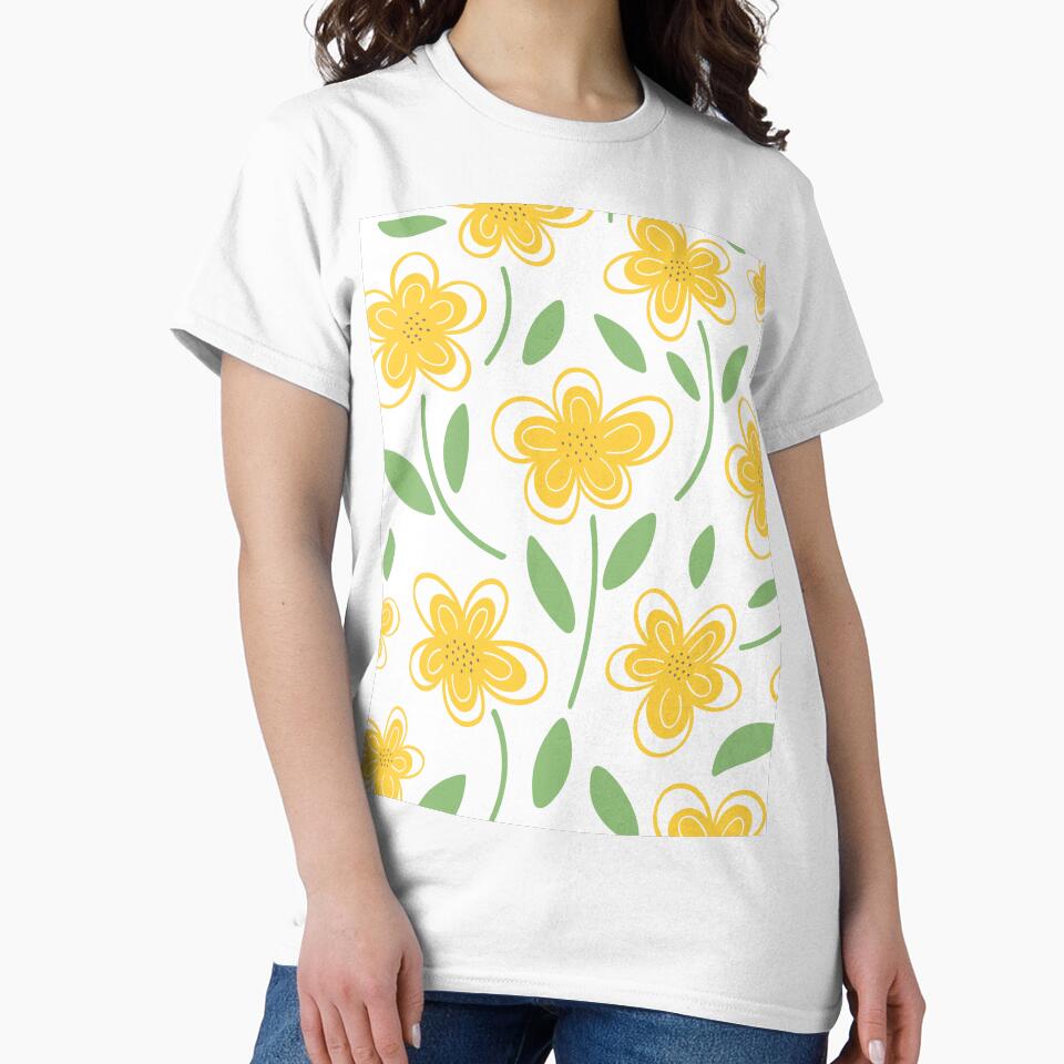 wildflower shirt, floral cottagecore shirt, botanical shirt, flower shirt by chipmuckdesignn