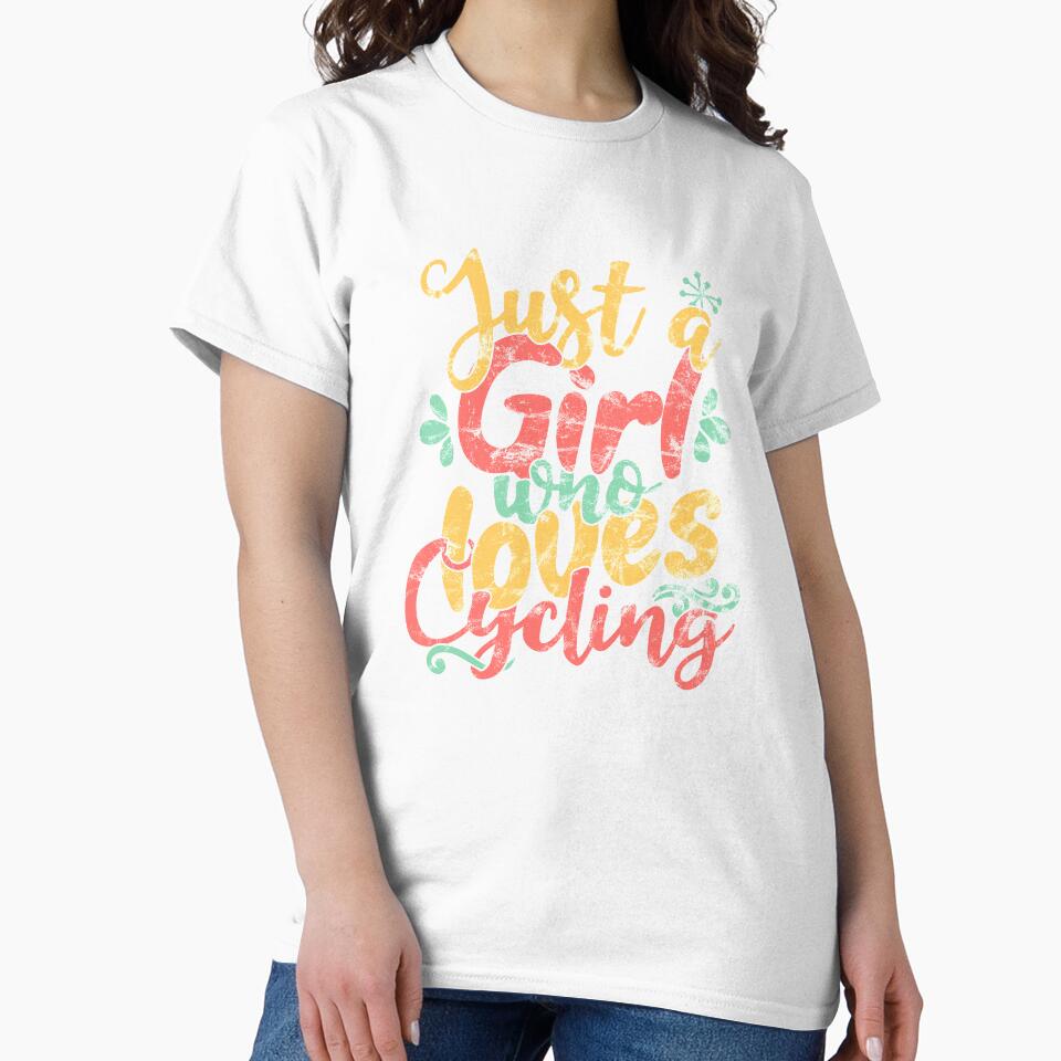 Just A Girl Who Loves Cycling - Cyclist Bicycle Gift design by theodoros20