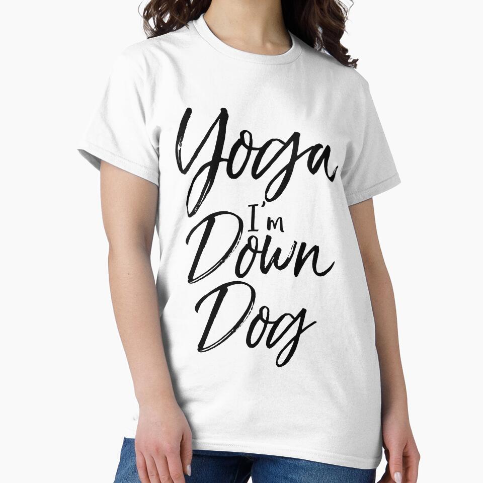 Yoga I'm Down Dog Cute Yoga Quote by TNDesignStudio
