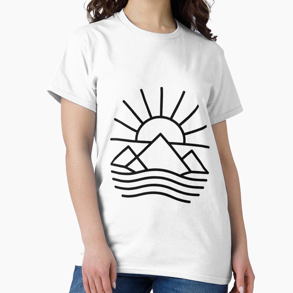 Minimalist Sunrise Over Mountains by NiftyWrx