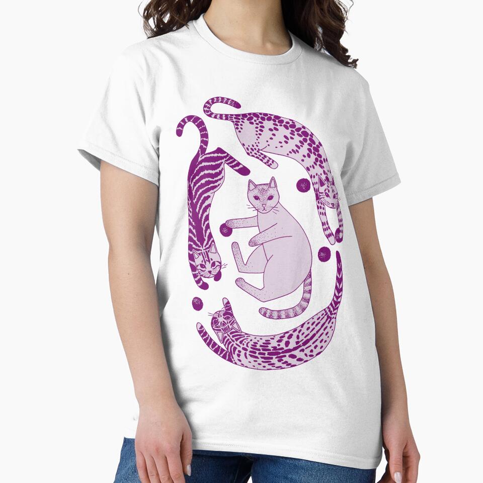 Playful gatines (magenta) by blursbyai