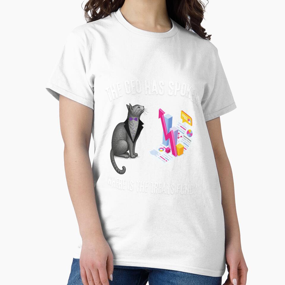 Funny Office Cat CEO Budget Crisis Marketing Humor by ContigoART