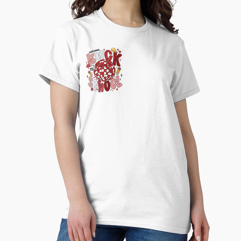 Red Retro Back To School Disco Bow Kids Teacher by KroghDs