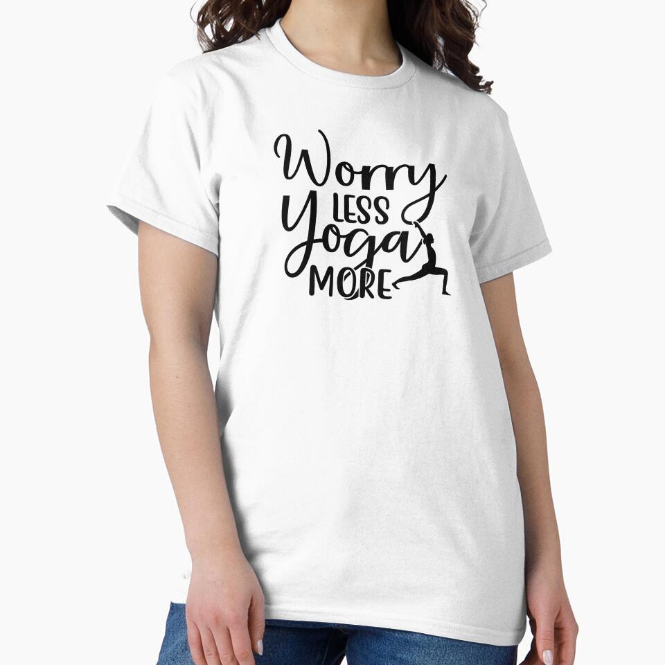 Yoga Saying Worry Less Yoga More Motivational Quotes by SoccaTamam