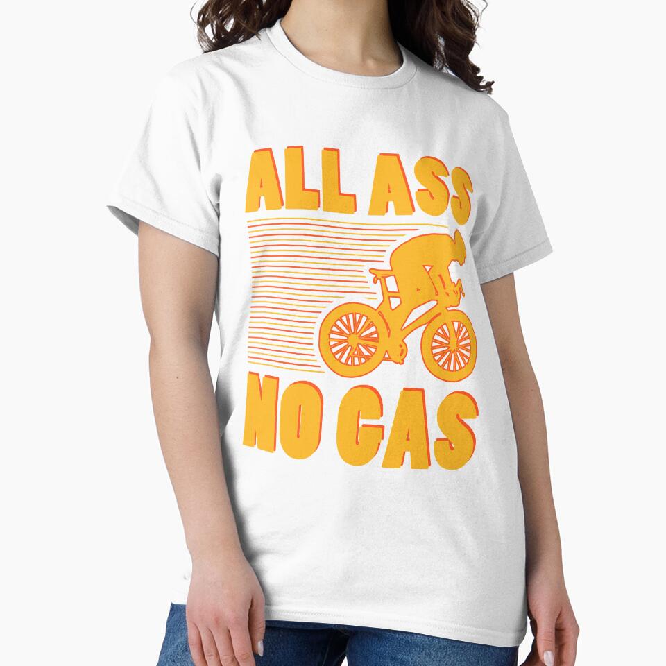 All Ass No Gas Cycling Humor Bicycle Quote by sillyquestions