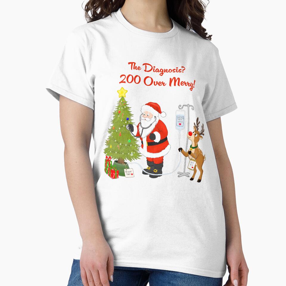 Funny Doctor Santa Christmas Tree Checkup by daphsam