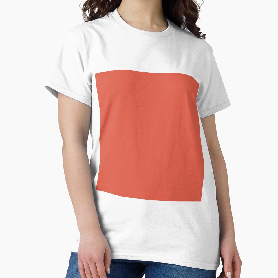 Plain Solid Color Sunset Red Orange Vivid Orange Coral Red (C10 M80 Y80) by mimihuang creations