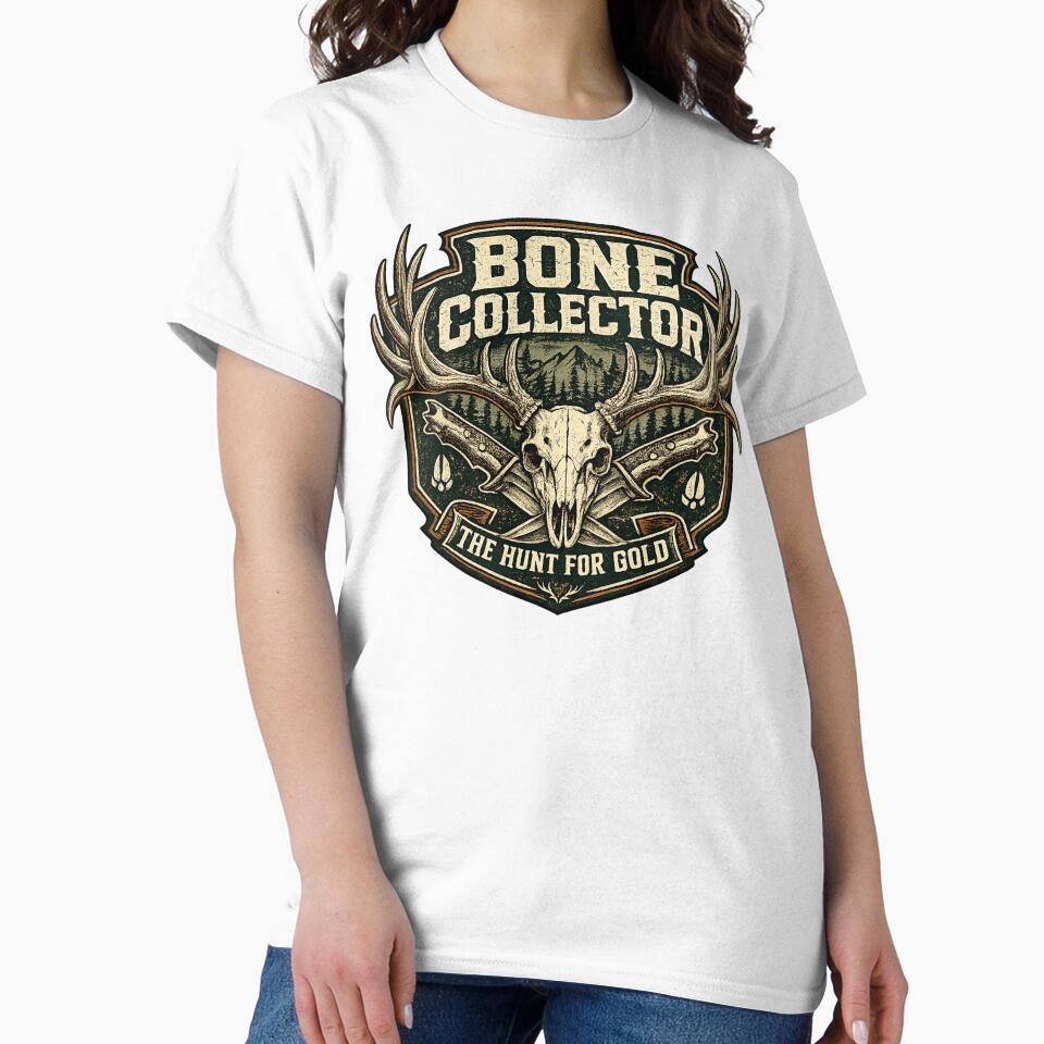 Bone Collector – Vintage Deer Skull Hunting Badge Wilderness Design by SaDesign99