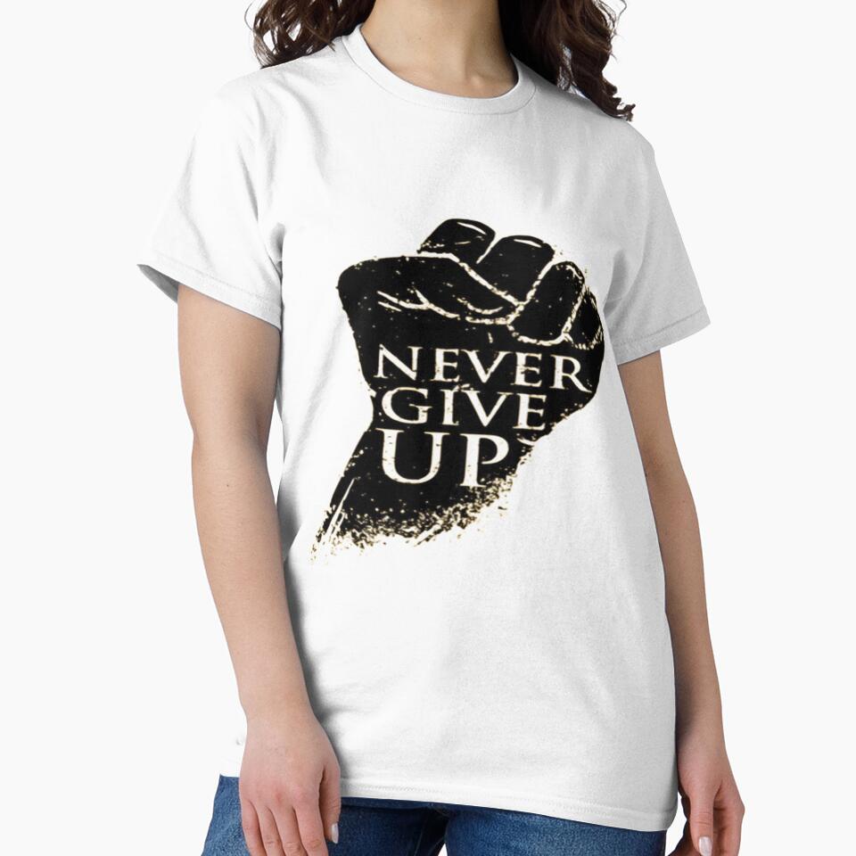 Never give up gym motivation illustration premium design by truemoneyman