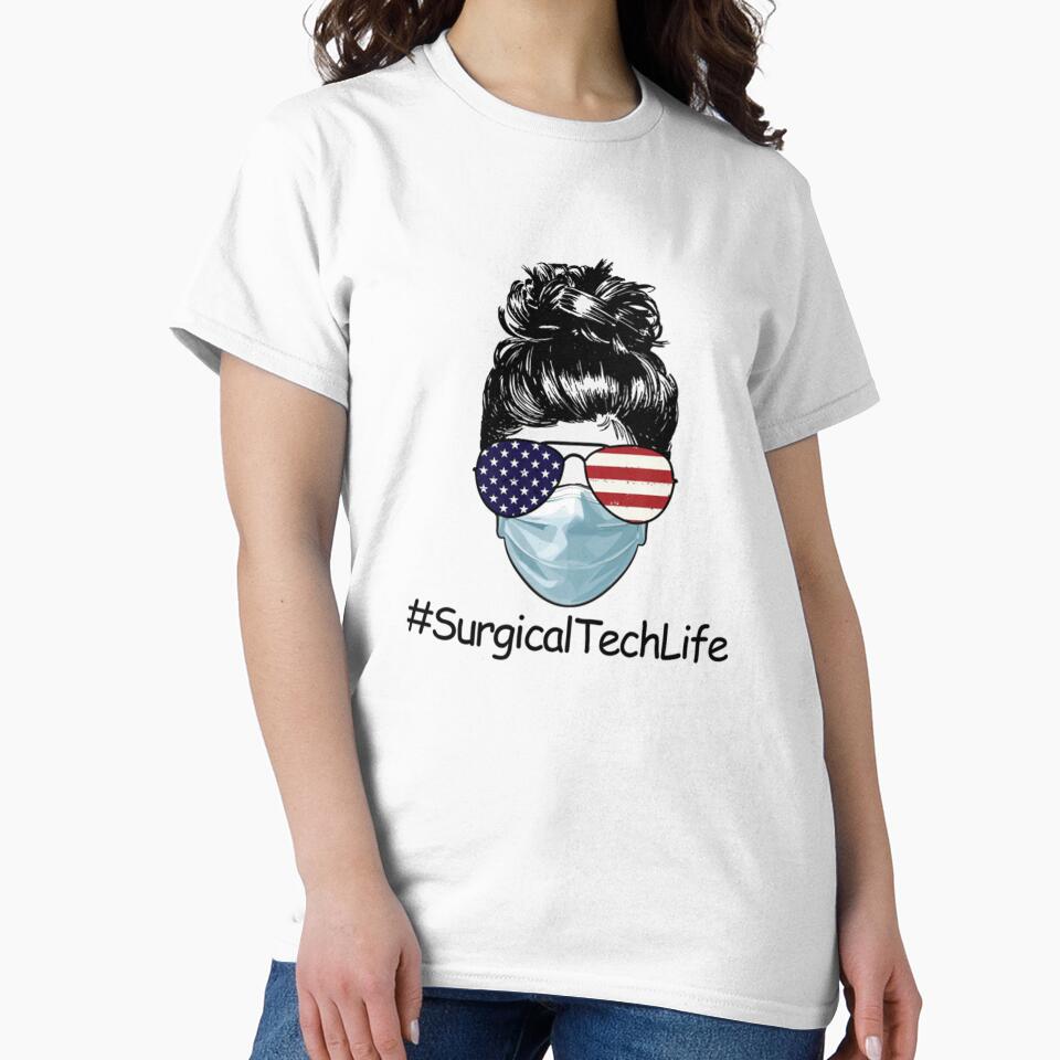 Surgical Tech Life USA Flag Sunglasses Facemask by Camillepiers