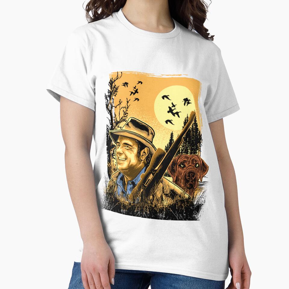 Vintage Duck Hunter with Hunting Dog - Outdoor Wildlife Illustration by PCGraphicStudio