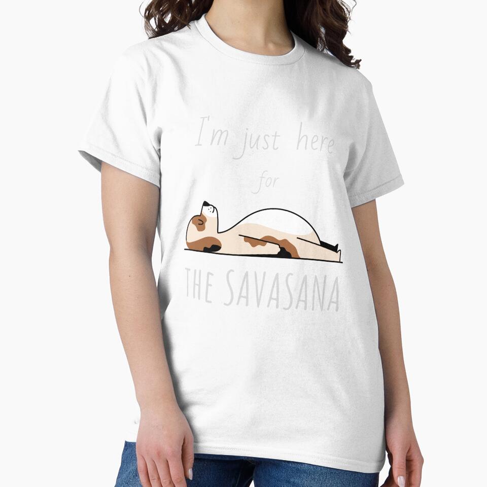 I'm Just Here For the Savasana yoga top by PetrKad
