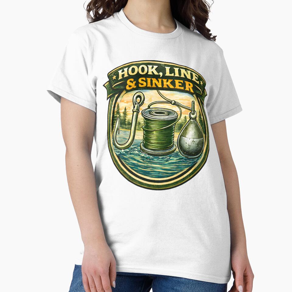 Hook Line & Sinker – Classic Fishing Gear Design by SVALANART