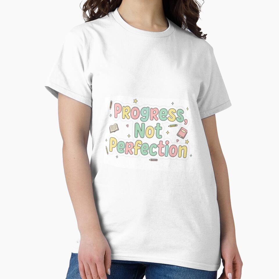 Progress, Not Perfection – Motivational Teacher Quote | Positive Growth Mindset Classroom Decor by ArtiVibeAura