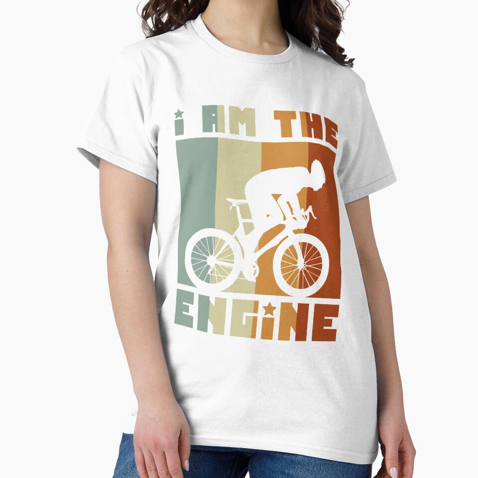 I Am The Engine Cool Cycling Bicycle Riding Retro Slogan by sillyquestions