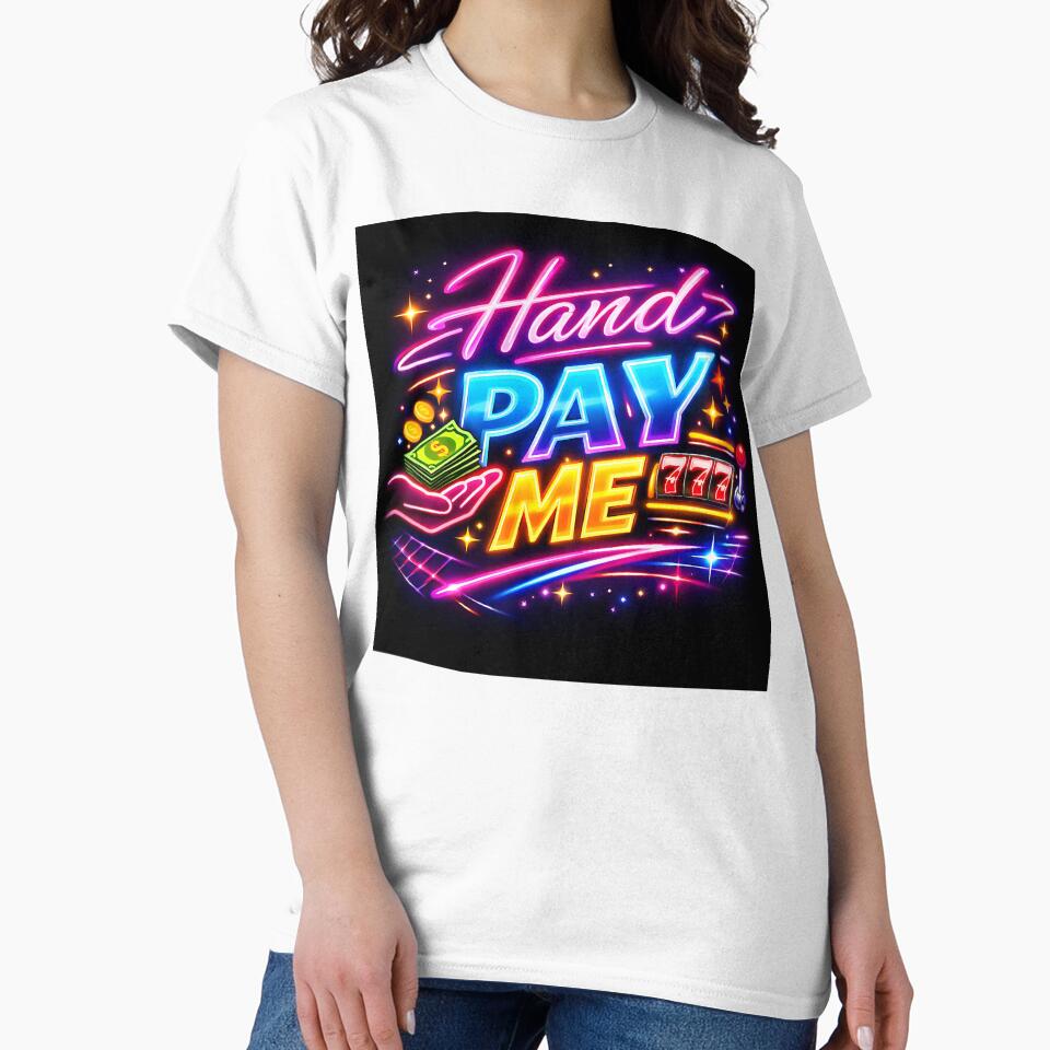 Hand Pay Me Neon Sign – Las Vegas Casino 90s Retro Style by GlobalBoom
