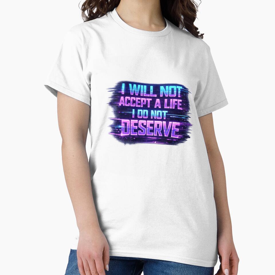 Cyberpunk Motivation Quote Neon Glitch Streetwear Art by AMICO77