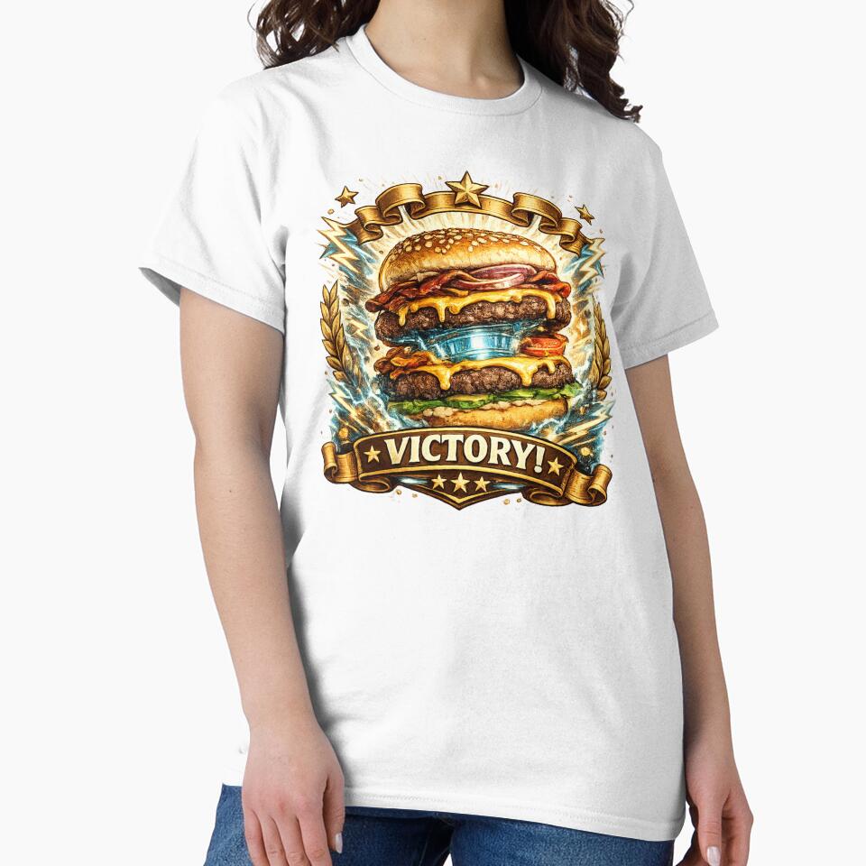 Victory: Double Patty Championship Burger Laurel Wreath Gold Badge by irfanshikh