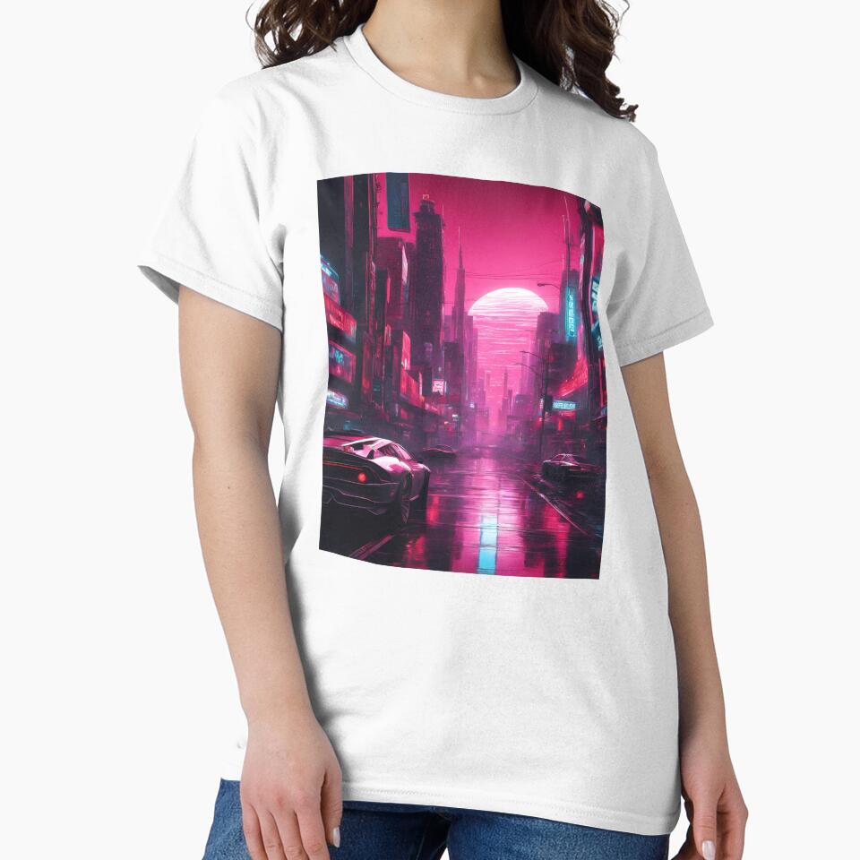 Futuristic Neon Cyberpunk City – Vibrant Sci-Fi Street Art by MystiqSlav