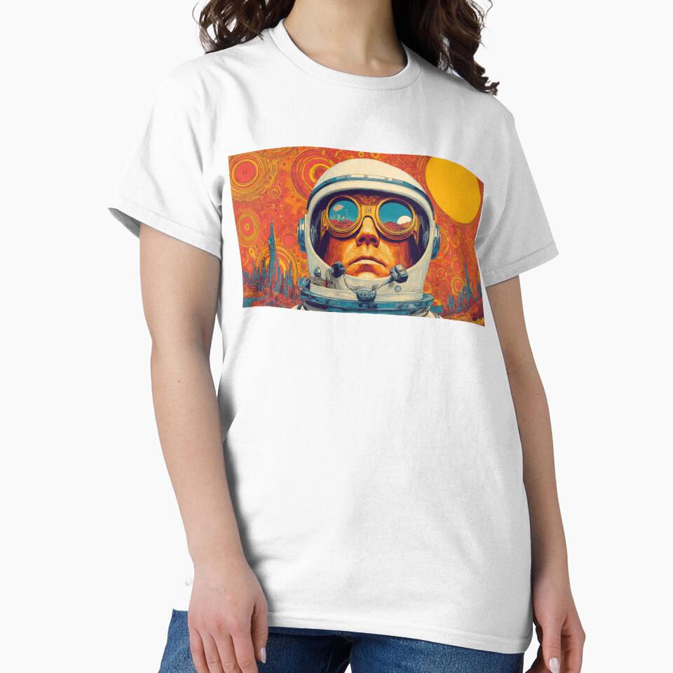 Space explorer in a colorful setting by anytka