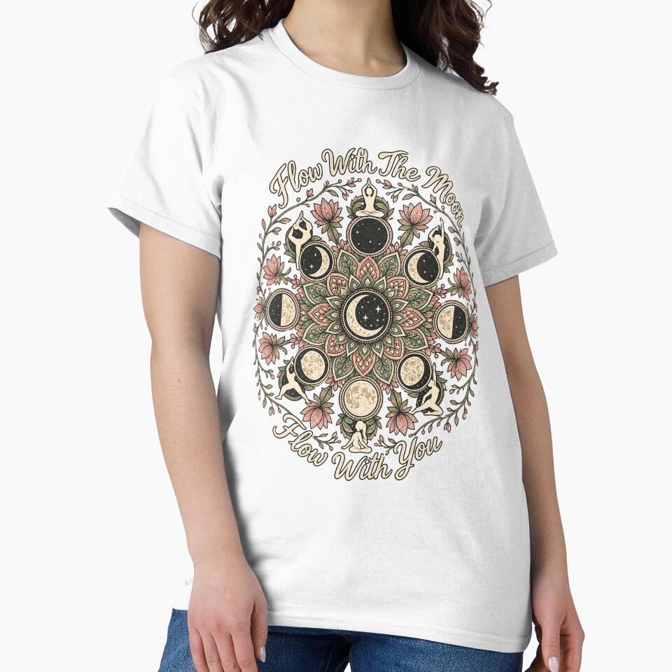 Cosmic Yoga Galaxy Mandala Moon Phase by VisualArtsOasis