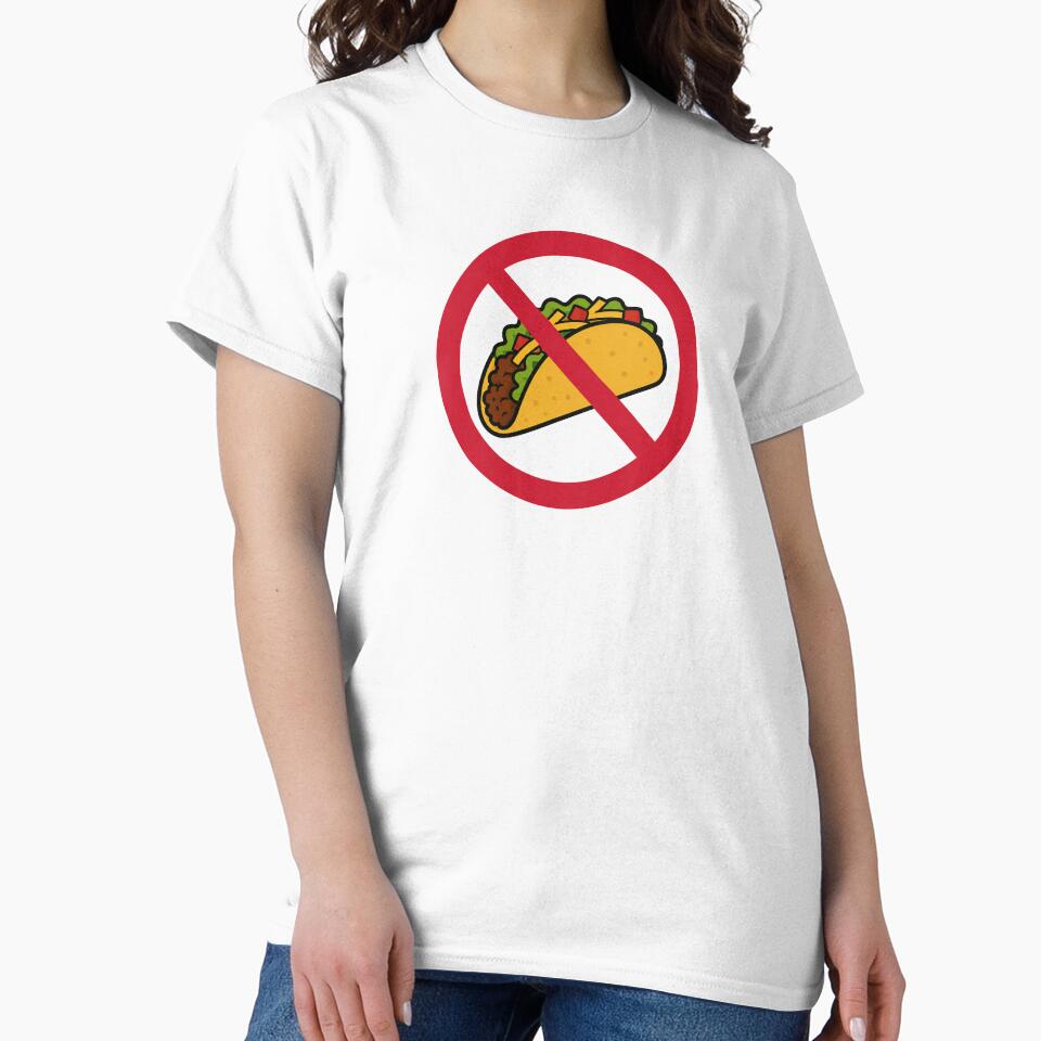 No Taco Funny Taco Lover Anti Taco Design by MonkiFlipp
